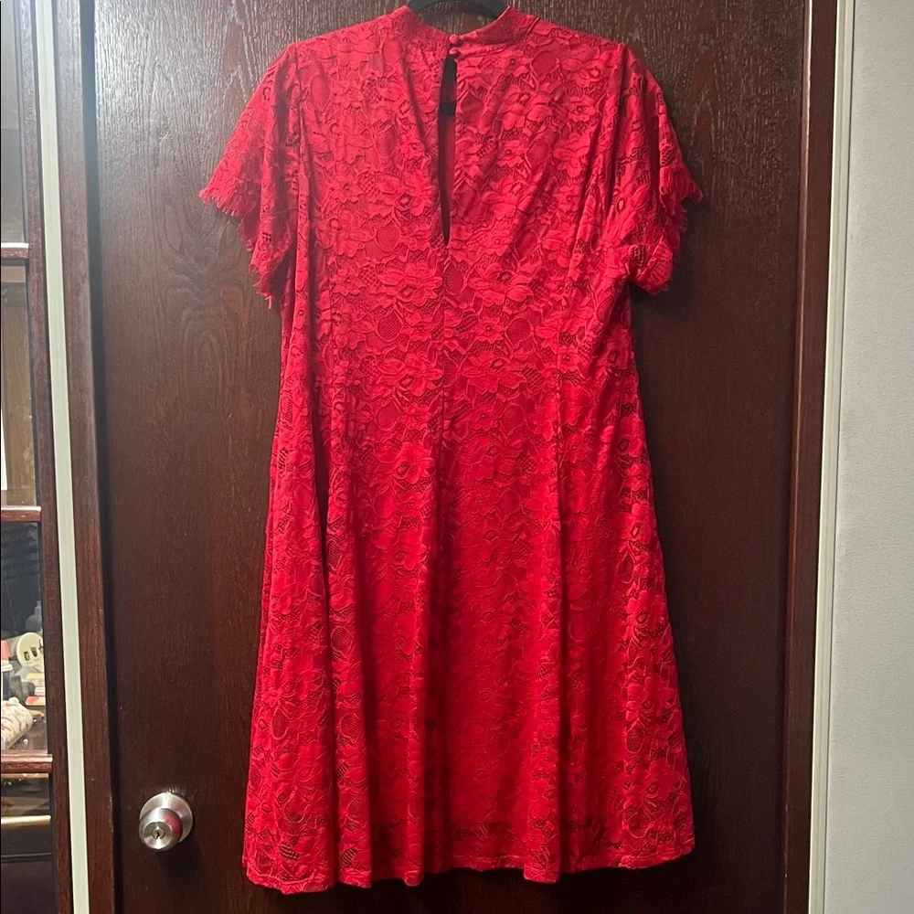 Torrid Mini Lace High Neck Skater Dress - Picture 5 of 16